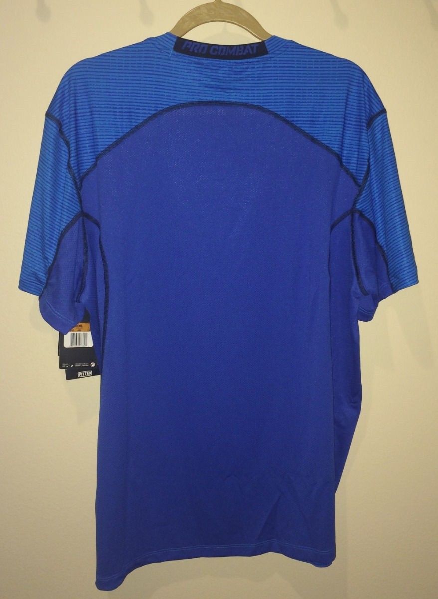NIKE Hypercell Fitted Dri Fit Blue Glow Royal S/S Training Shirt NEW Mens Sz 2XL gallery
