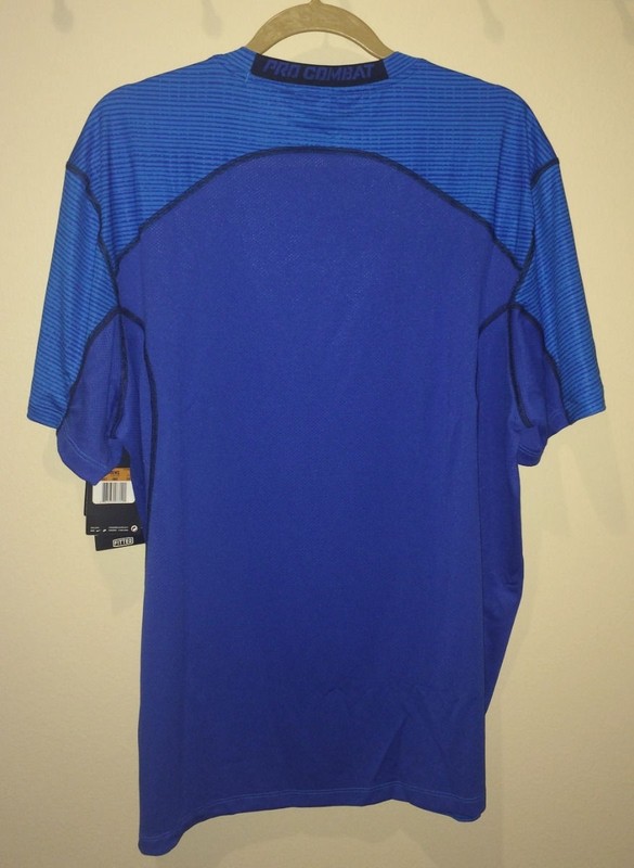 NIKE Hypercell Fitted Dri Fit Blue Glow Royal S/S Training Shirt NEW Mens Sz 2XL gallery