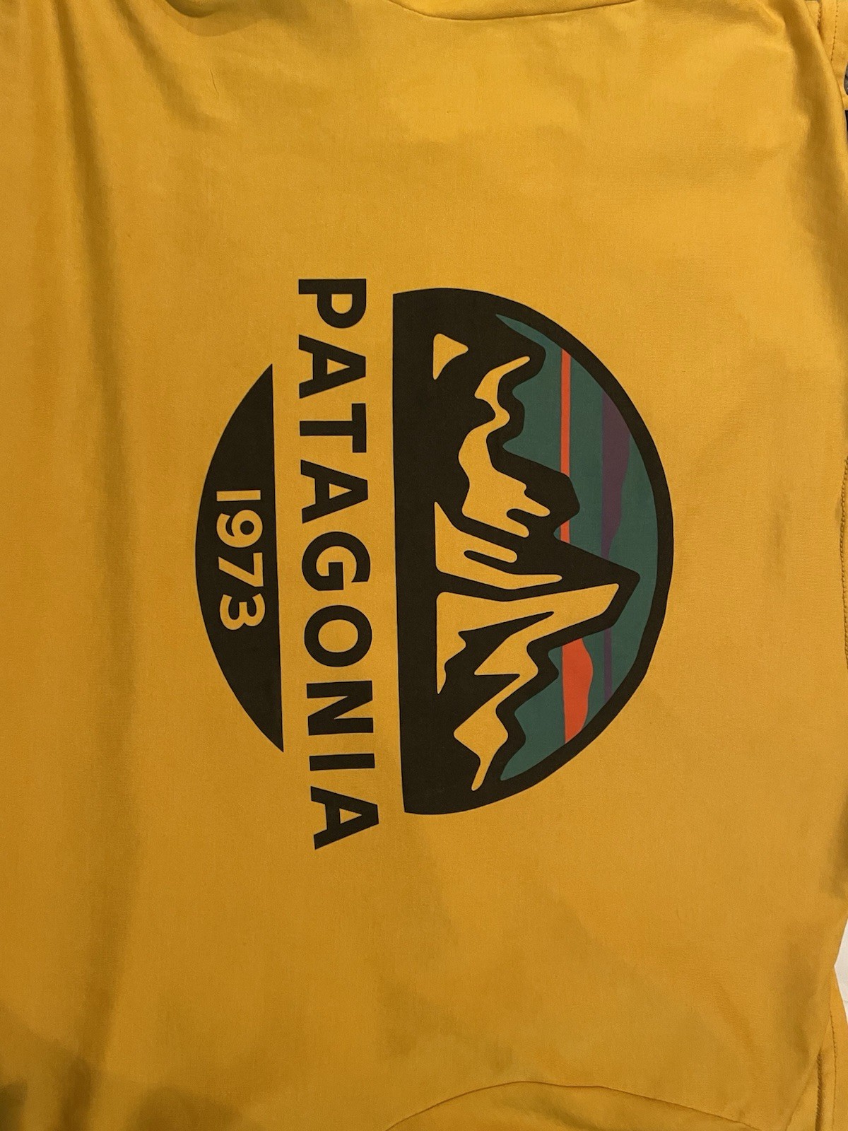Patagonia Capilene Baselayer Men’s L Yellow Crew Neck Short Sleeve Recycled Poly gallery