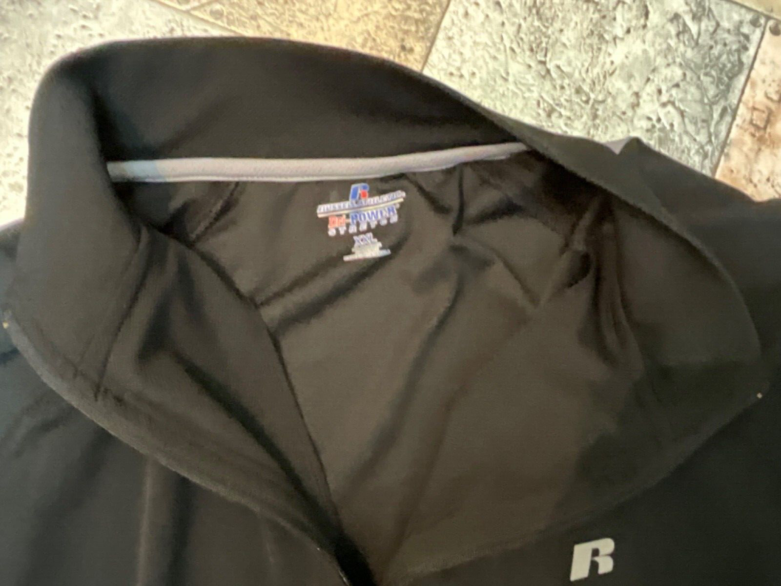 RUSSELL ATHLETICS DRI-POWER STRETCH LS ROOMY SHIRT ZIP FRONT SIZE XXL BLACK gallery