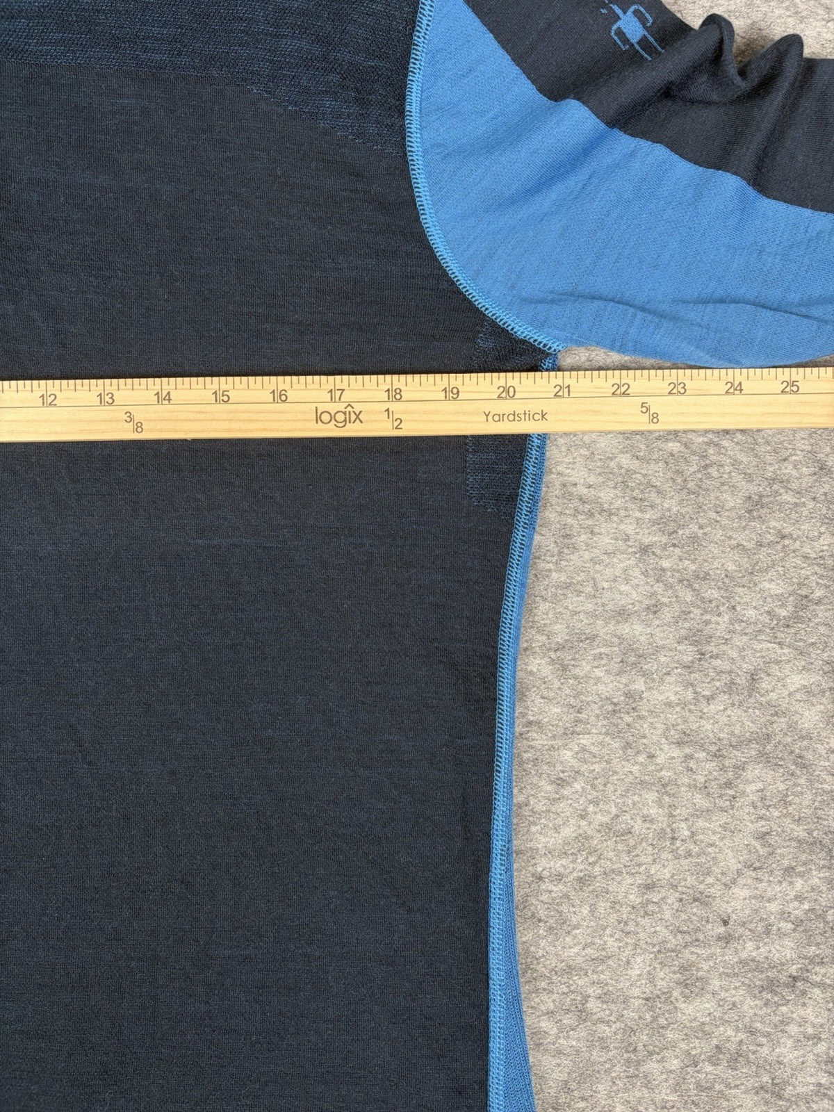 SmartWool Intraknit Mens XL Navy Blue Merino 200 Colorblock Quarter Zip Active gallery