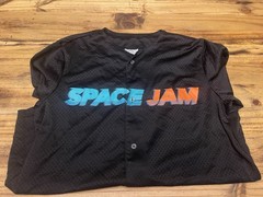 Space Jam A New Legacy Tune Squad Mens Size Medium Button Up Baseball Jersey BLK