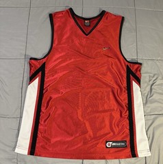 Vintage Nike Basketball Tank Top Jersey Mens Size XL Red/White/Black Y2K