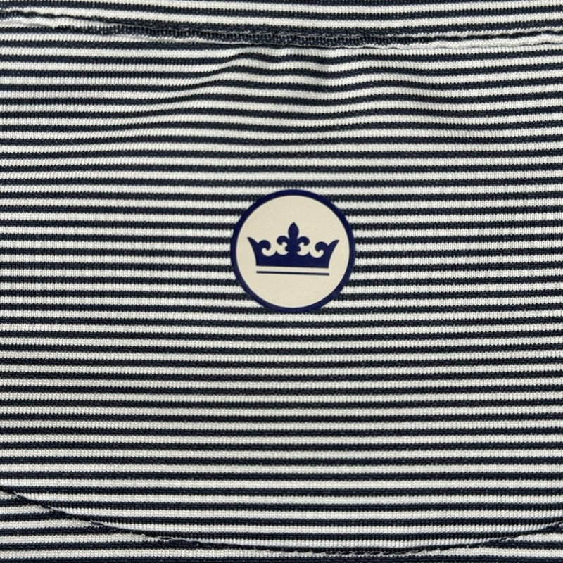 Peter Millar Perth Sugar Stripe Performance 1/4-Zip Pullover M Taylormade Blue gallery