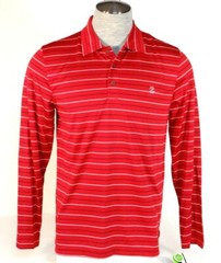 Izod PerformX Golf Moisture Wicking Red Long Sleeve Polo Shirt Men’s NWT