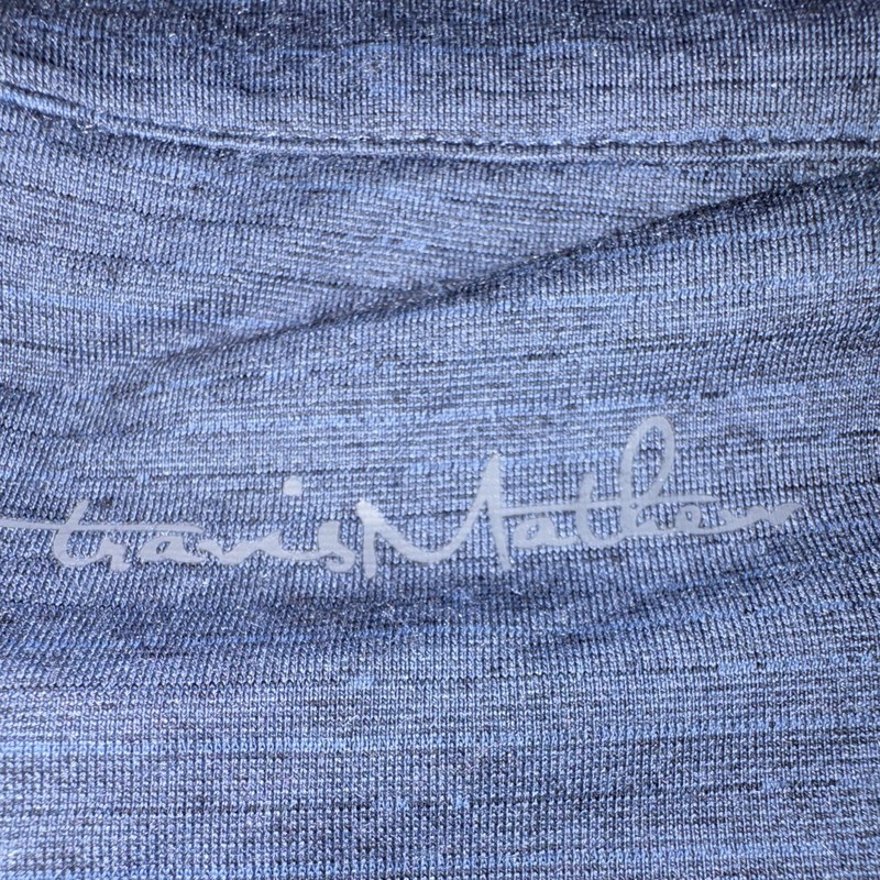 TravisMathew Golf ⛳️ Men's Blue 1/4 Zip Mock Neck Long Sleeve Polyester Top 3XL gallery