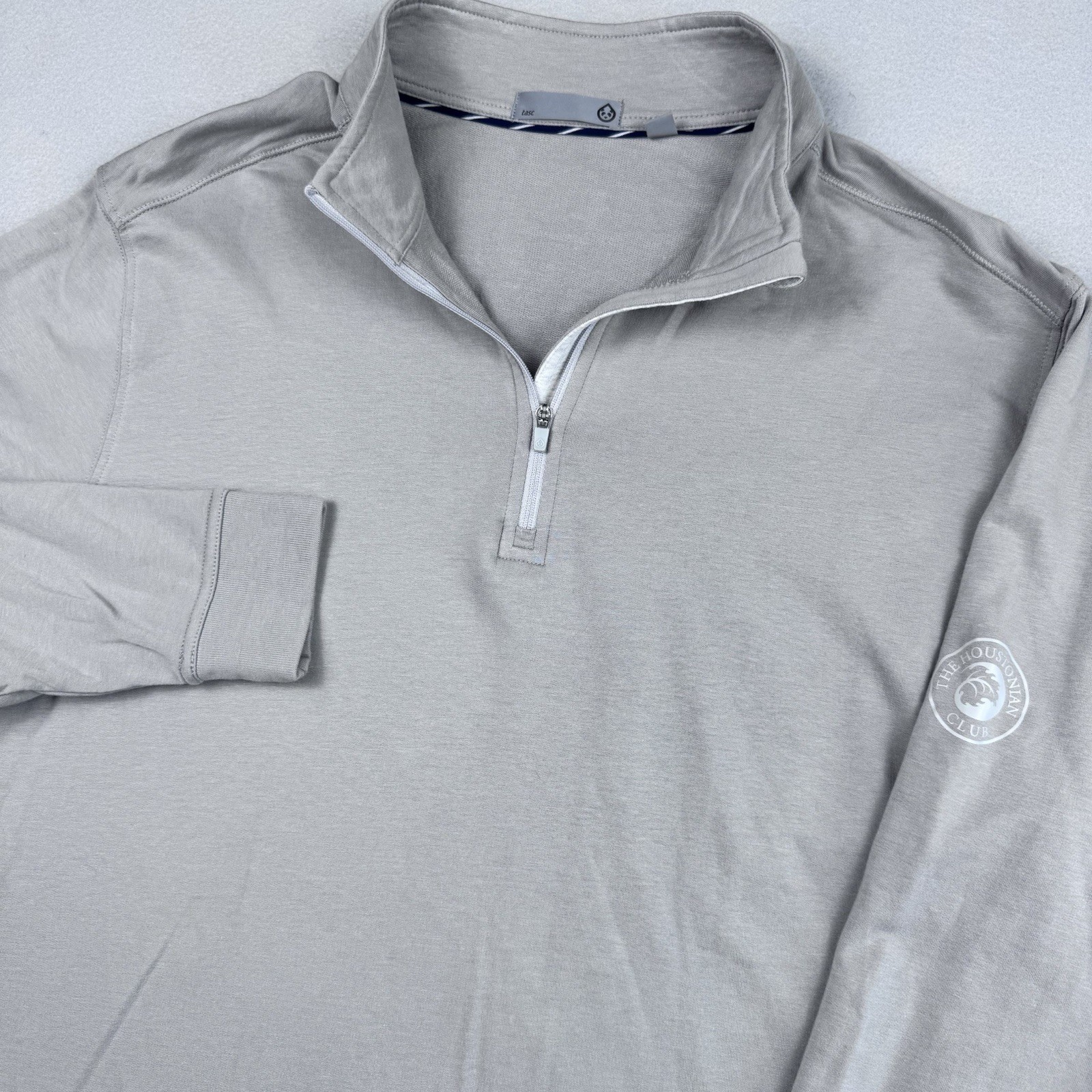 Tasc Performance Bamboo 1/4 Zip Men M Gray Pocket Golf Athleisure Pullover Wick gallery
