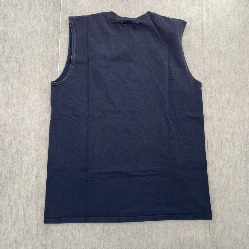 VINTAGE Nike Athletics Shirt Adult Medium Blue Tank Top Center Swoosh Logo Men M gallery