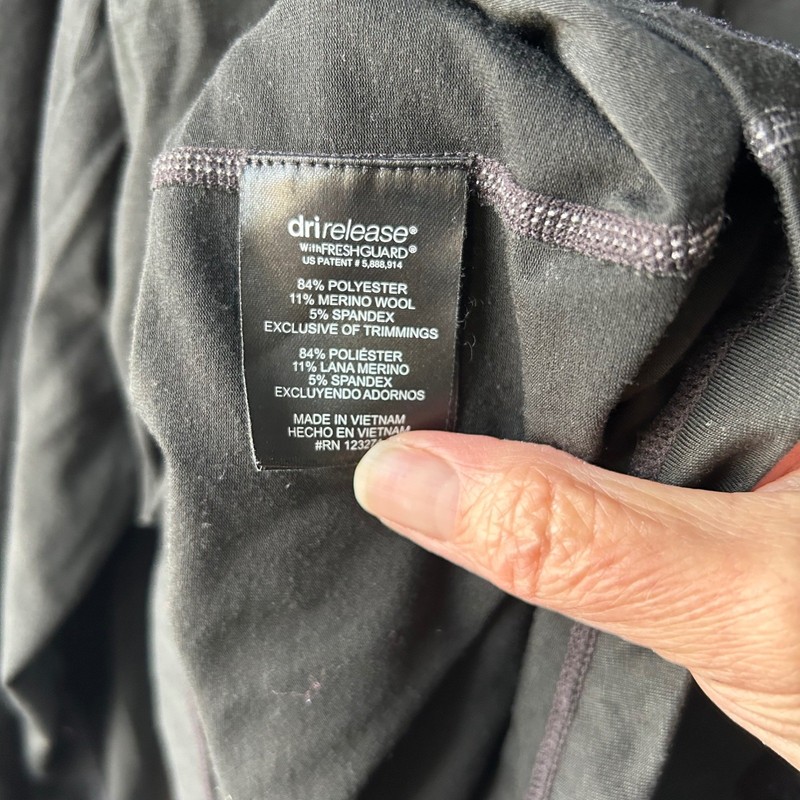 Paradox Mens Merino Blend 1/4 Zip Pullover Black Drirelease Base Layer XL gallery