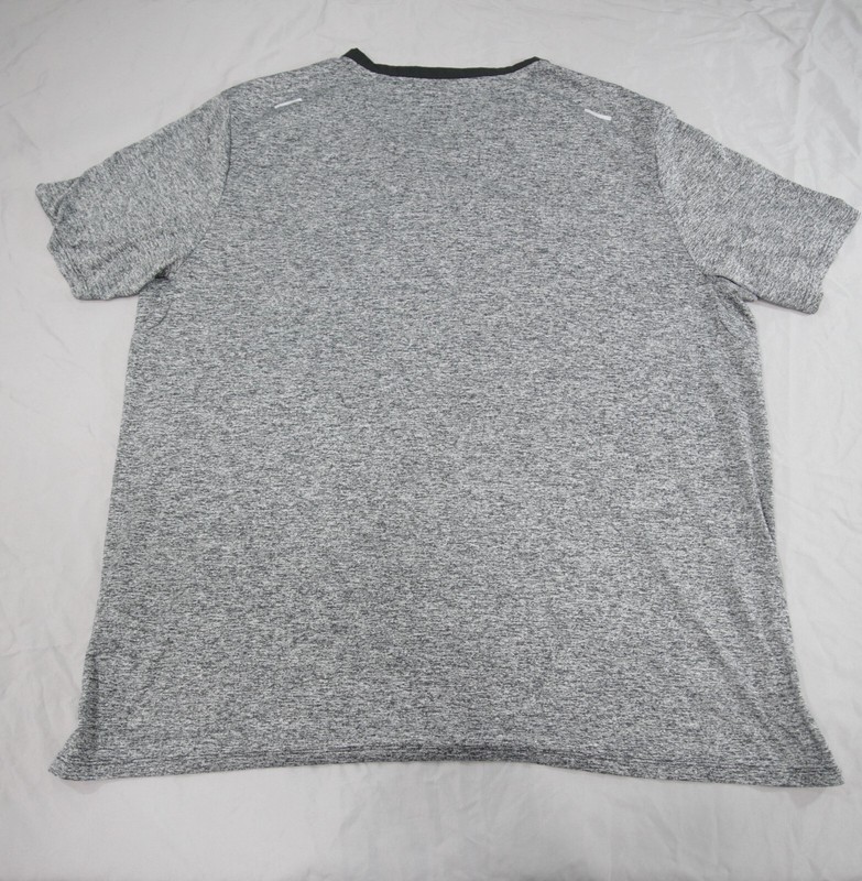 Nike Shirt Mens Extra Large Gray DRI-FIT Running Short Sleeve Active Wear Top gallery