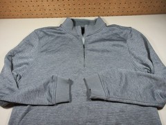Under Armour mens heathered Striped Storm lined ColdGear 1/2 zip L EUC