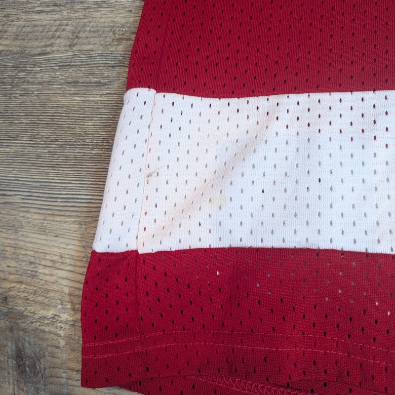 Vintage 80s Champion Hockey Jersey Made In USA Red White Large gallery