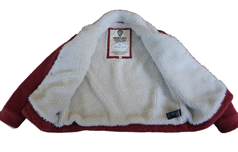 Gilmore Girls Luke’s Diner Warner Bros Red Corduroy Jacket Size M Gently Used gallery