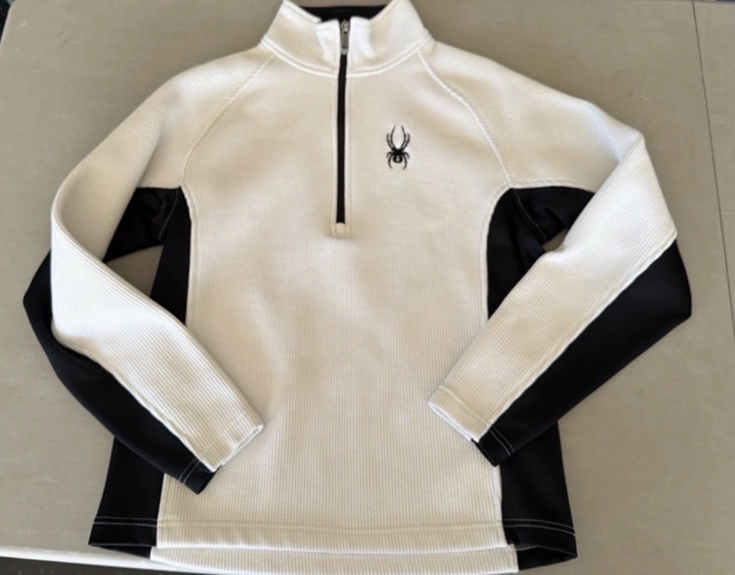 Spyder Core Sweater Men's S 1/4 Zip Mock Neck Pullover White/Black gallery