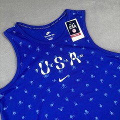 NWT Nike Team USA Shirt Mens Medium Blue Olympic Tank Top Athletic FN0879-417