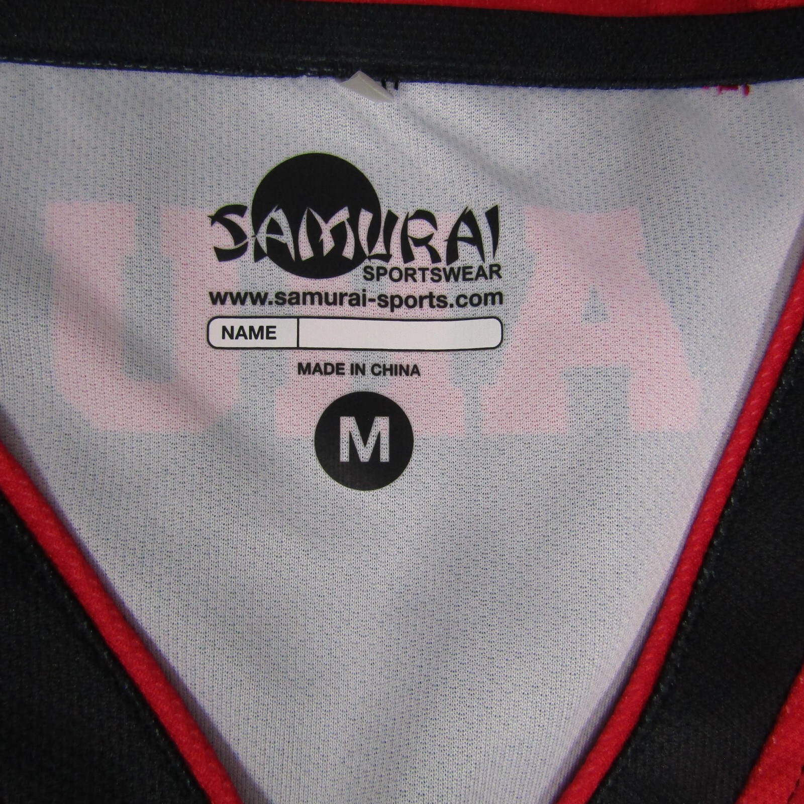 Samurai NEW NWT Mens Medium Army Rugby Union Jersey Red Black gallery
