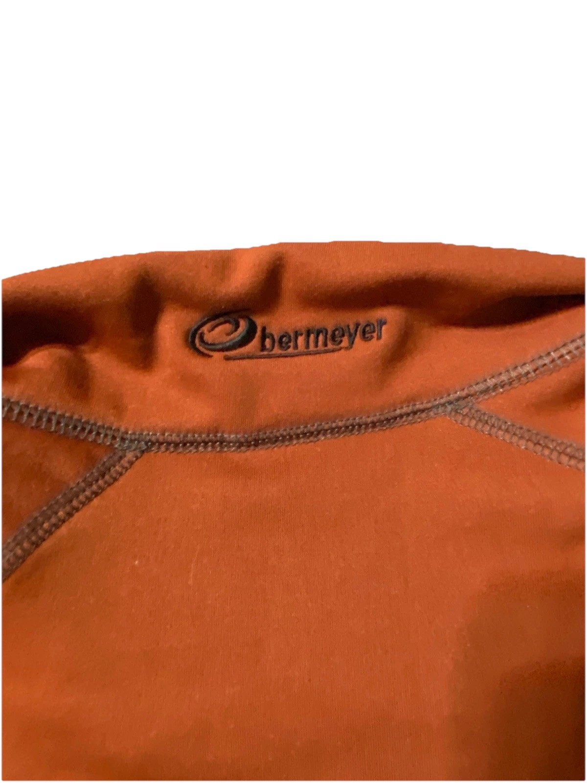 Obermeyer Quarter Zip Fleece Pullover Size M Orange Black Ski Outdoor Mid Layer gallery