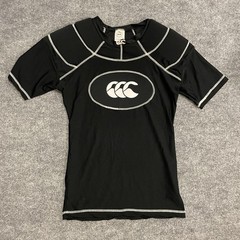Vintage Canterbury Body Armour Rugby Shirt Mens L Black Shoulder Pads CCC 2005