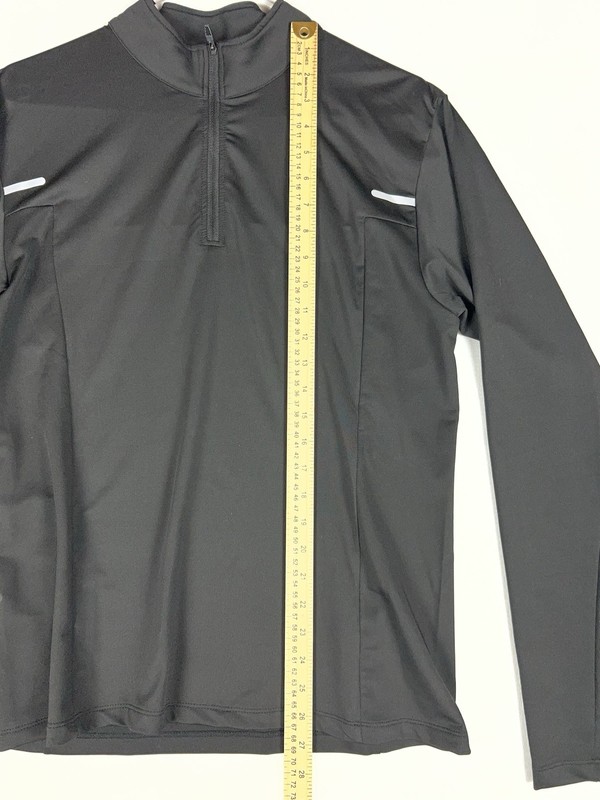 Men's Size Large Black Athletic Half-Zip Pullover - Quick Dry Performance Shirt gallery