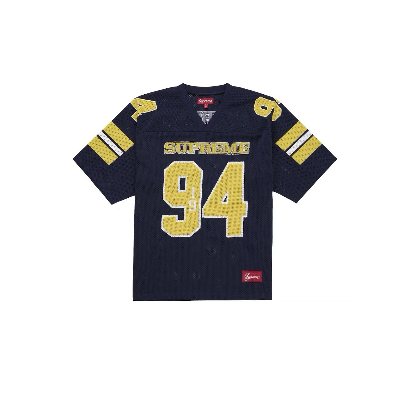 In-Hand Supreme Sequin Football Jersey Navy FW25 Size: Extra Large gallery