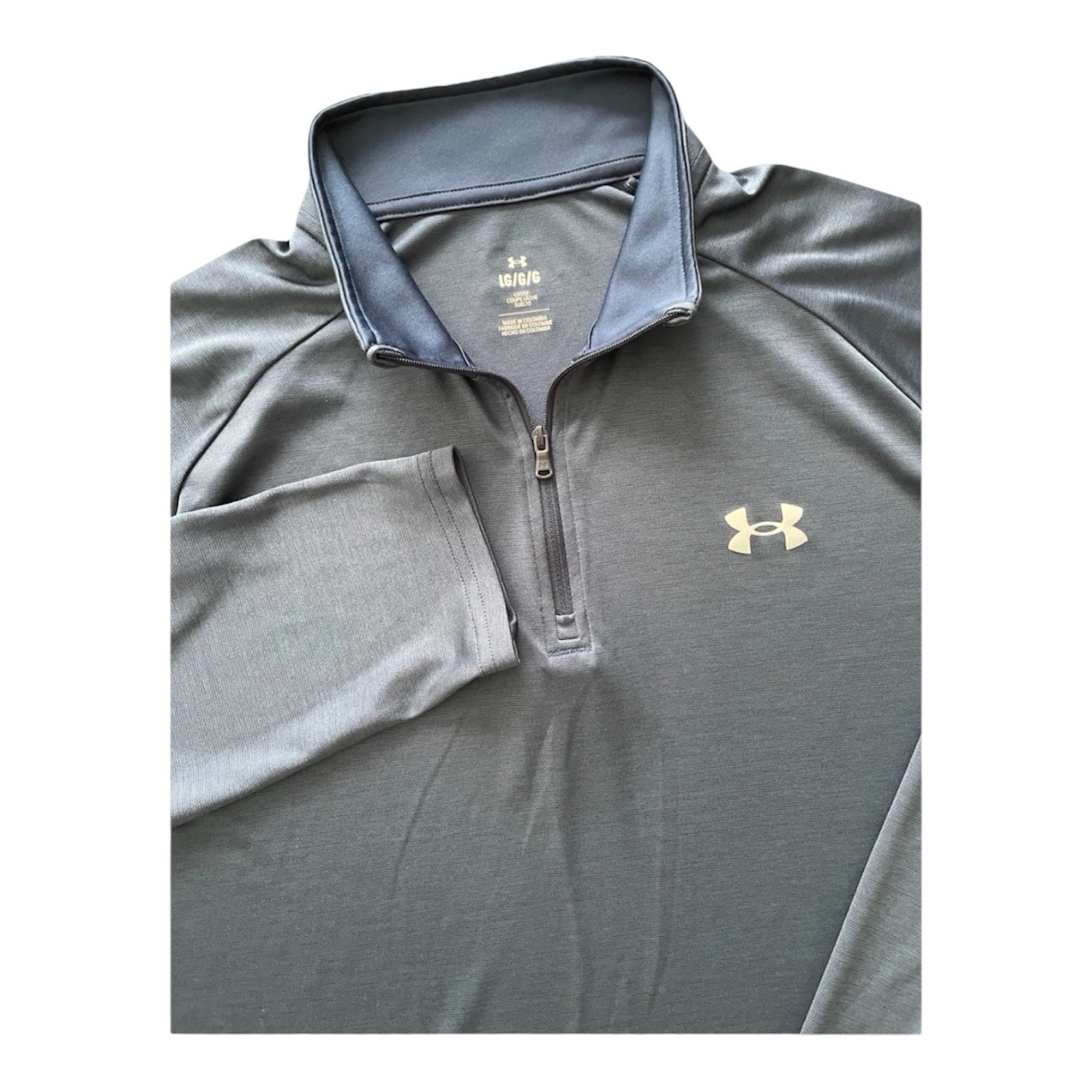Under Armour Pullover Adult Large Quarter Zip Loose 1/4 Lightweight Shirt Navy gallery