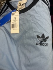 Adidas Men’s Adicolor Jacquard Ash Blue Jersey Shirt Small NWT Trefoil logo $35