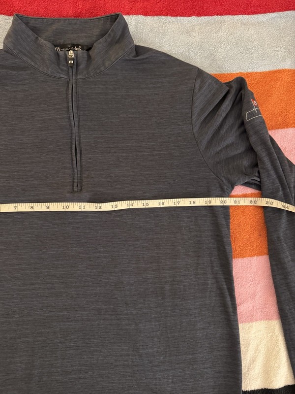 Travis Mathew Quarter Zip Pullover, Men’s Medium, Navy/slate Blue gallery