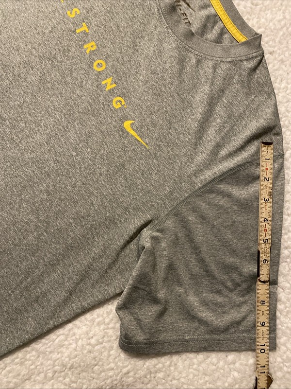 Vntg EUC Nike Livestrong Fit Dry Active Cycling Run Cross Training Shirt Men’s L gallery
