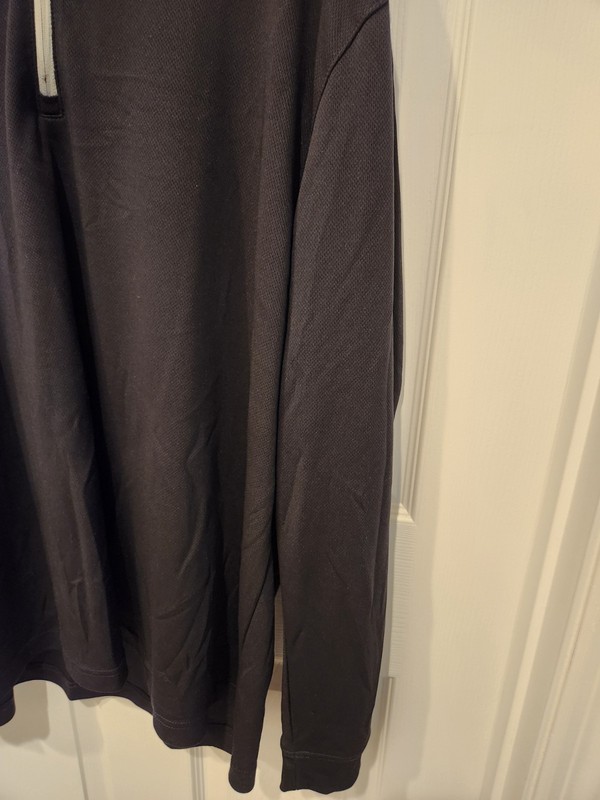 PGA Tour Golf Pullover Mens XL Performance Quarter Zip Black Active Perry Ellis gallery