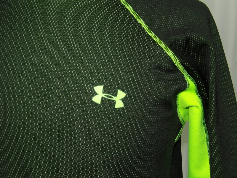 Under Armour Cold Gear Long Sleeved Green Fitted Athletic Shirt Men's Large gallery
