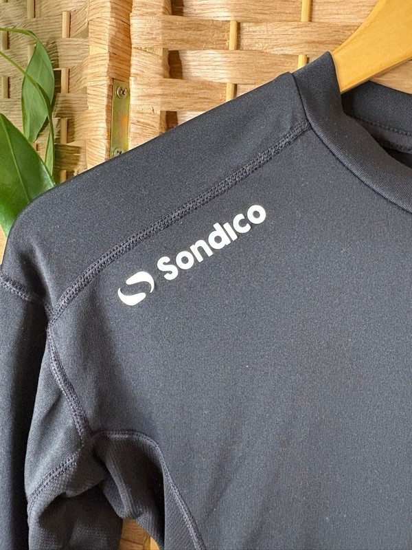 Sondico Optivess Base Layer Long Sleeve Top Black Size M Football Training Sport gallery
