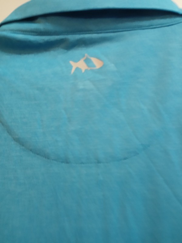 Fish Hippie 1/4 Zip Pullover Men's Medium Heather Blue Mock Outdoor Waterside gallery