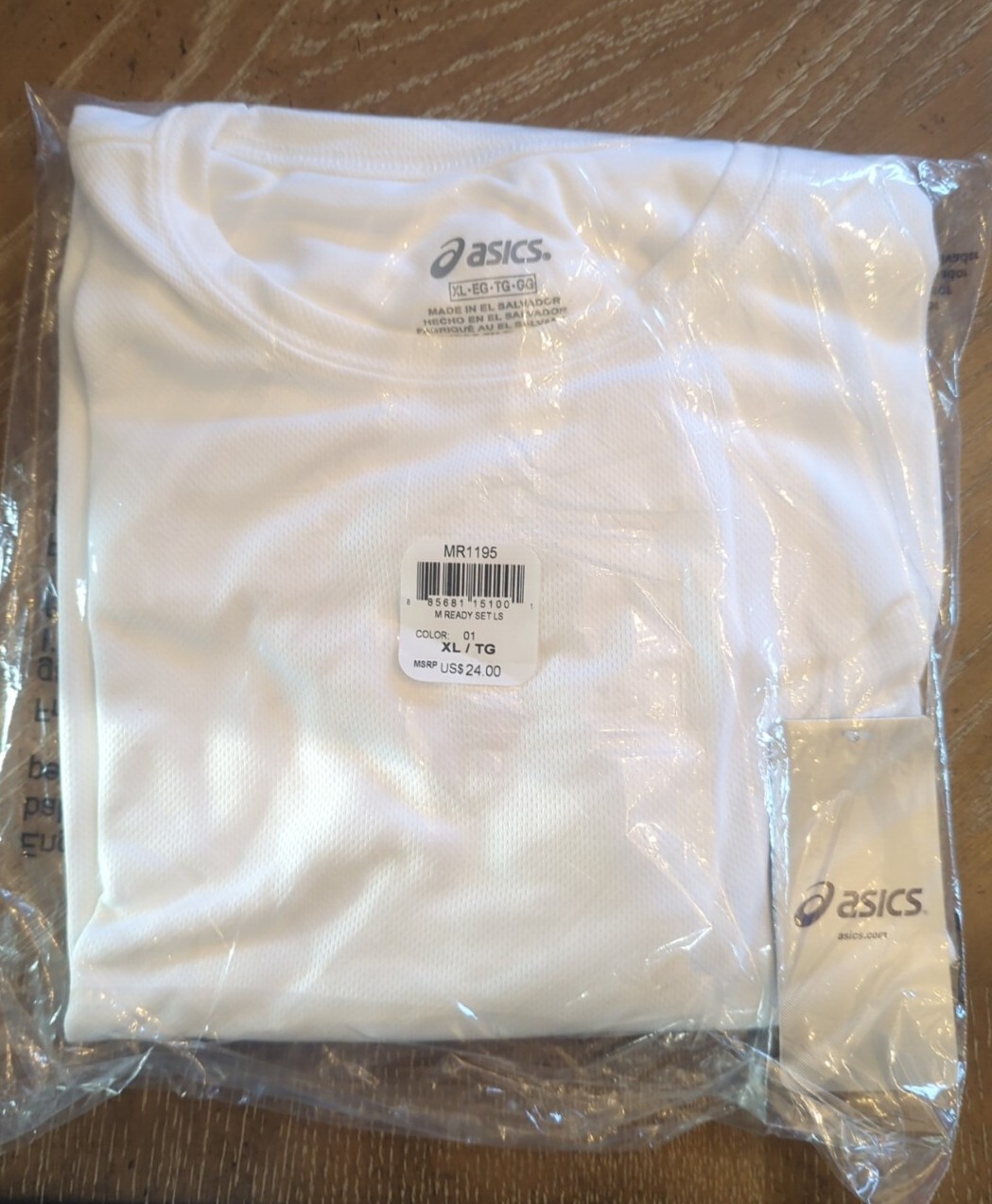 Asics Moisture Wicking Shirt - Long Sleeves XL White gallery