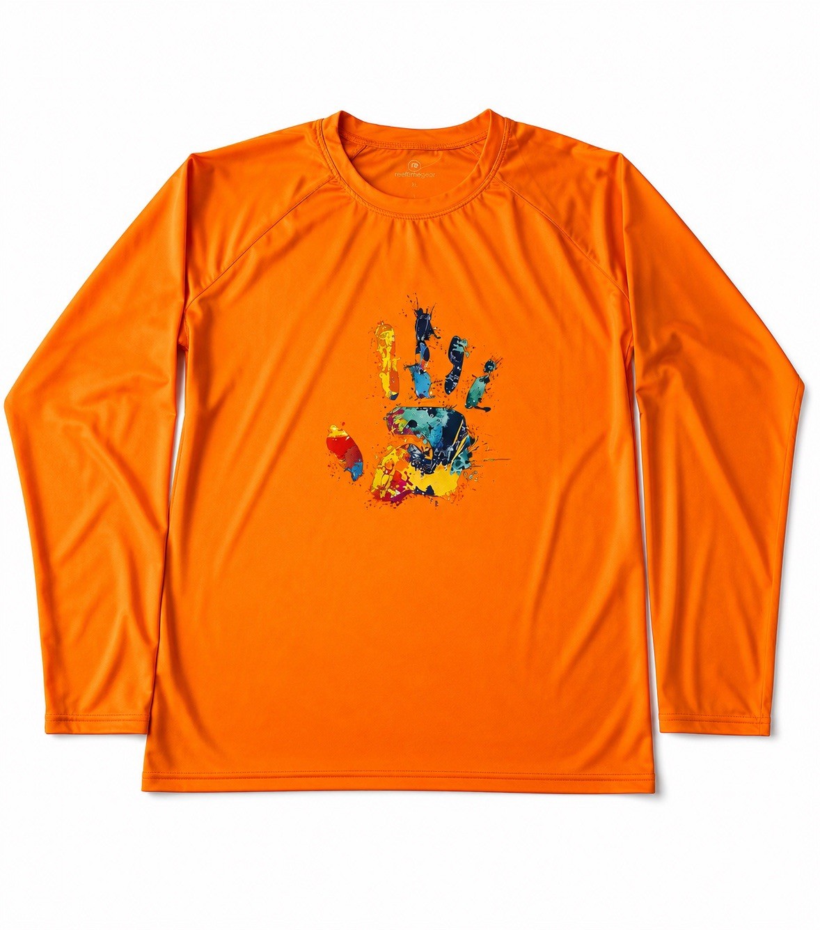 NEW Orange Long Sleeve Performance Fishing Shirt UPF50+ Sun Protection Size L gallery