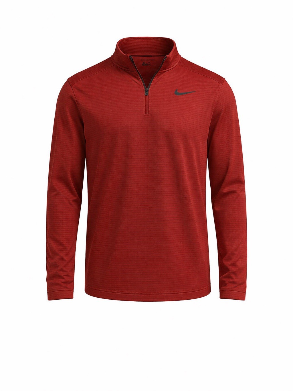 Nike Dri-FIT Red 1/4 Zip Mock Neck Pullover Long Sleeve XL Polyester Men's gallery