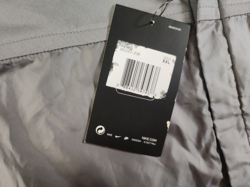 Nike Shield Half Zip Golf Windbreaker Jacket Men 2XL 2 Tone Gray *Business Logo* gallery
