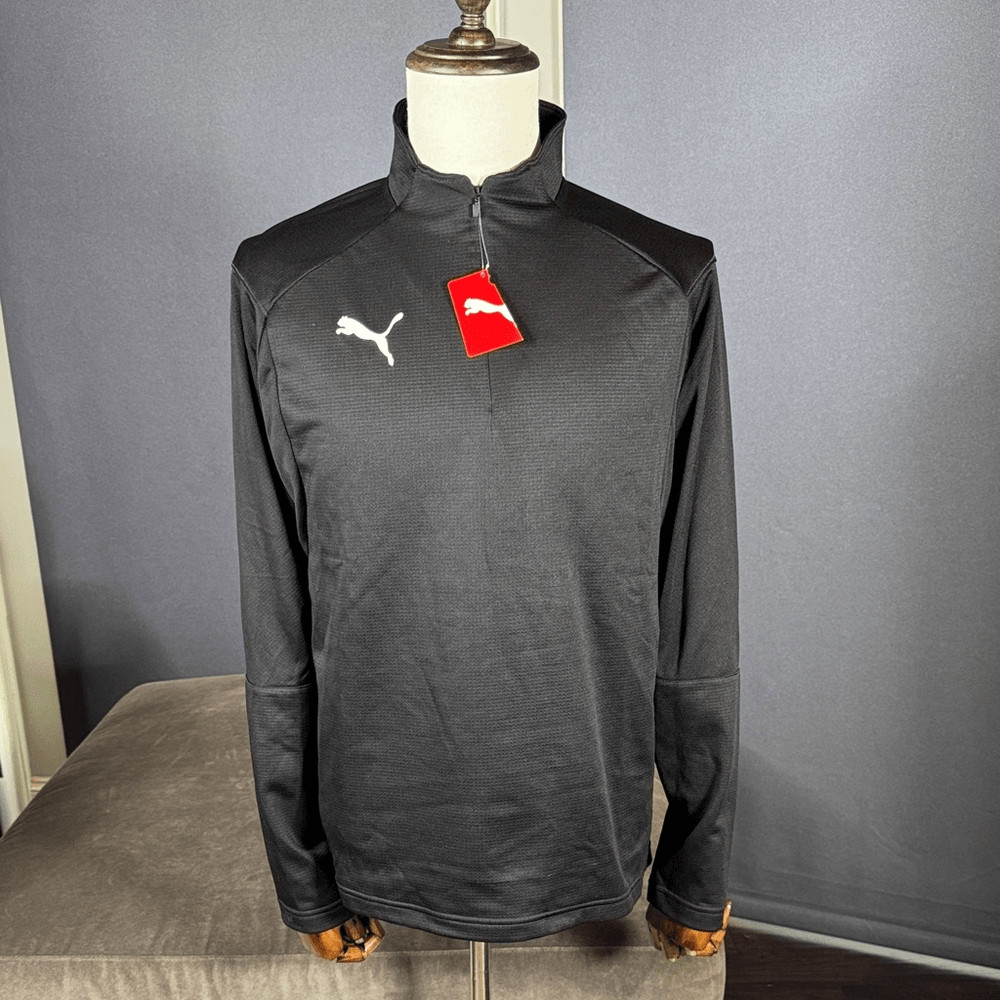Puma Men’s TeamGoal 1/4 Zip Training Top Black MEDIUM DryCell NWT gallery