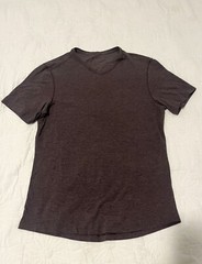 Lululemon Mens 5 Year Basic V-Neck Updated Fit Heathered Garnet Size Small