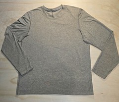 Lululemon Mens long-sleeve performance crewneck size L heathered taupe/tan