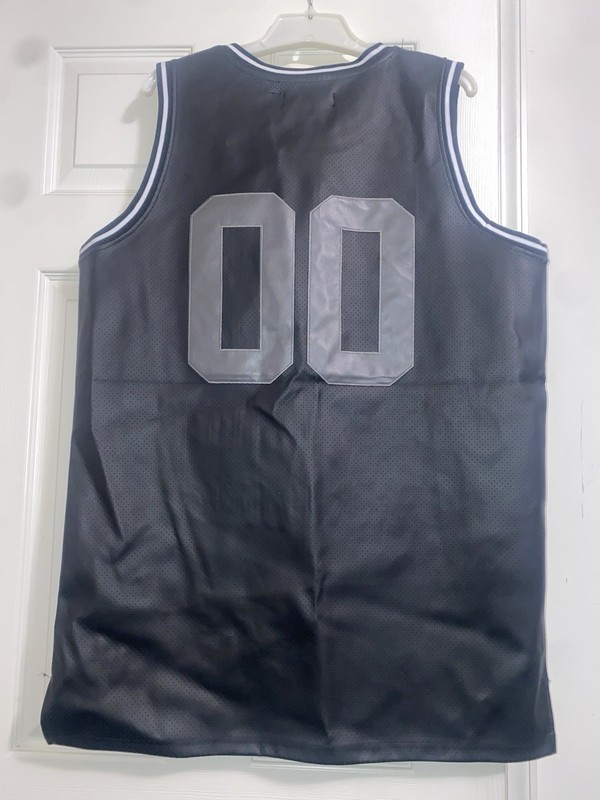 Watson Studios Chrome Black Leather Basketball Jersey Tank Top Sleeveless Men L gallery