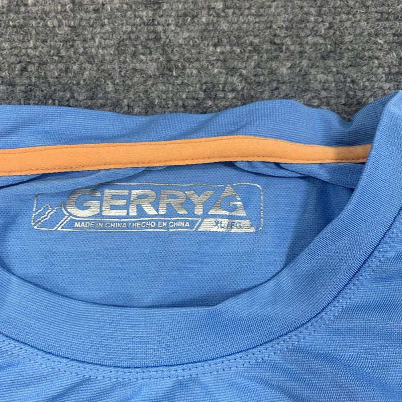 Gerry Shirt Mens XL Blue Long Sleeve Crew Neck Fishing Logo Performance gallery
