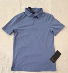 Lululemon Mens ShowZero SlimFit Polo Shirt Sz Small PREB Blue