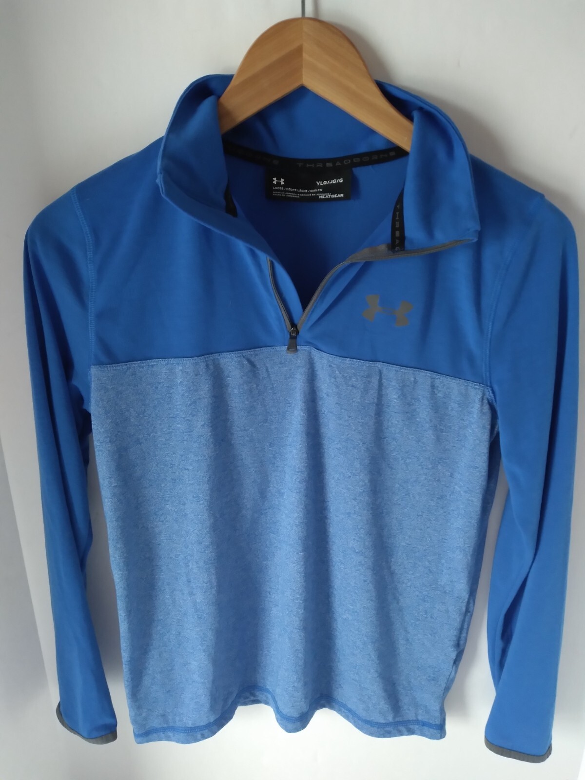 Under Armour YLG Blue Pullover 1/4 Zip Heatgear Threadborne 2017 gallery