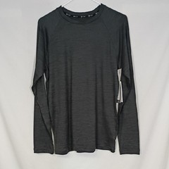 NWT Gaiam Slim Fit Black Heather Long Sleeve Shirt Size Small Workout Athleisure