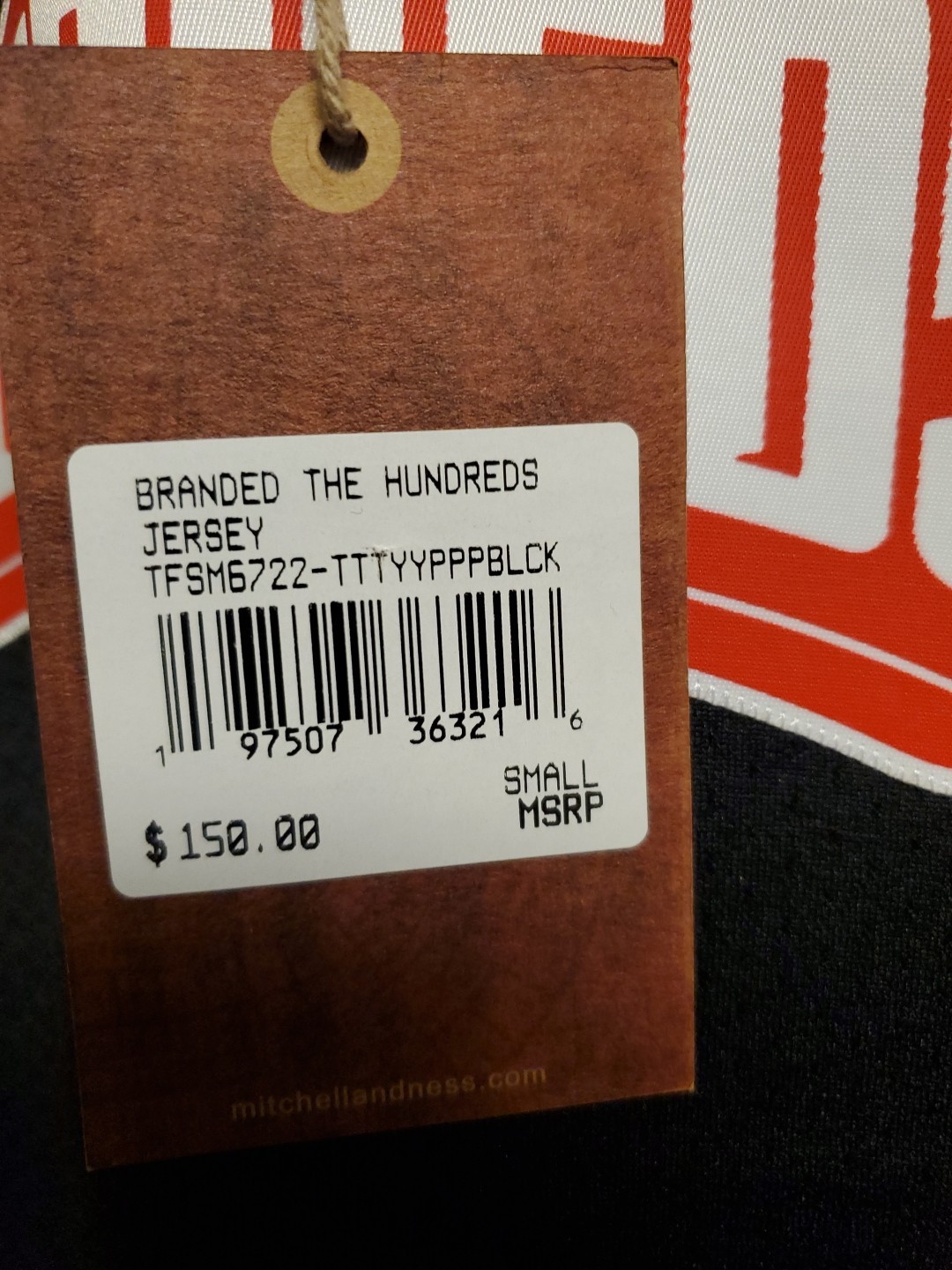 NWT Mitchell & Ness x The Hundreds Black Atom Bomb Art Basketball Jersey S $150 gallery