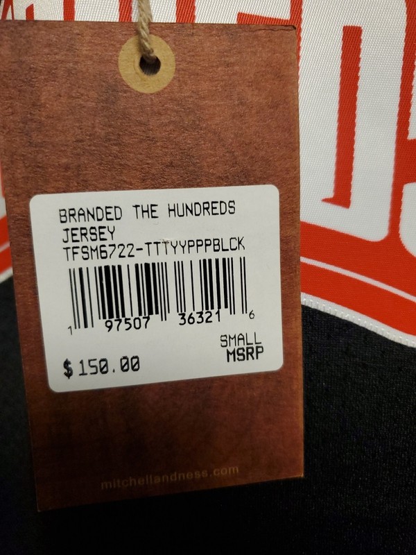 NWT Mitchell & Ness x The Hundreds Black Atom Bomb Art Basketball Jersey S $150 gallery