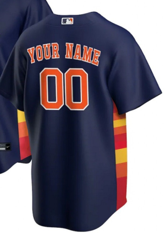 Custom Nike MLB 2022 Houston Astros World Series Champions Stitched Navy Jersey gallery