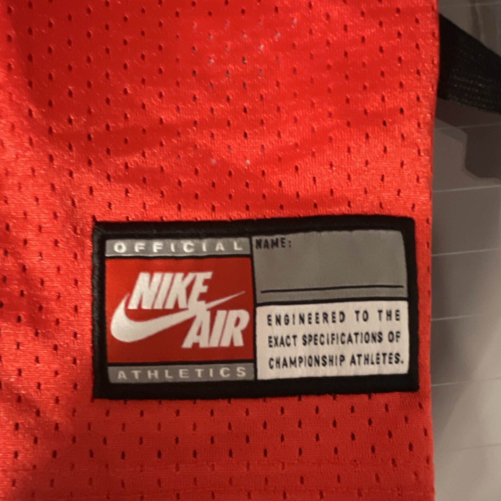 Nike Air Men's M Red Mesh Lightweight V-Neck Sleeveless Basketball Jersey Tank gallery