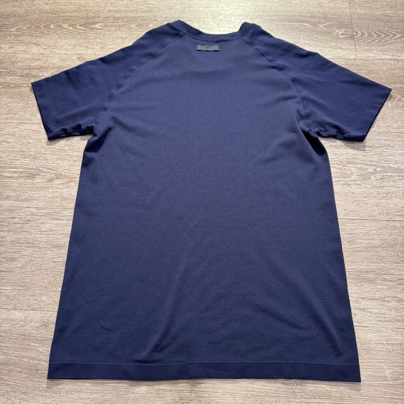 Fabletics Shirt Mens M Blue Nylon Blend Breathable Raglan Performance Gym Active gallery