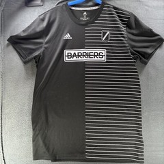 Adidas No Barriers Jersey Shirt Size Medium Black Striped